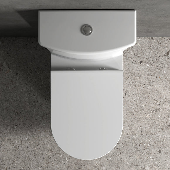 Salvo Rimless Closed Couple Combined Bidet Toilet with Soft Close Seat - www.ultrabathroom.com