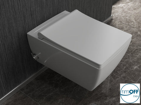 Alves Rimless Integrated Wall Hung Combined Bidet Toilet With Soft Close Seat - www.ultrabathroom.com