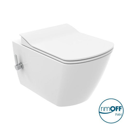 Elegance Integrated Rimless Wall Hung Combined Bidet Toilet With Soft Close Seat - www.ultrabathroom.com