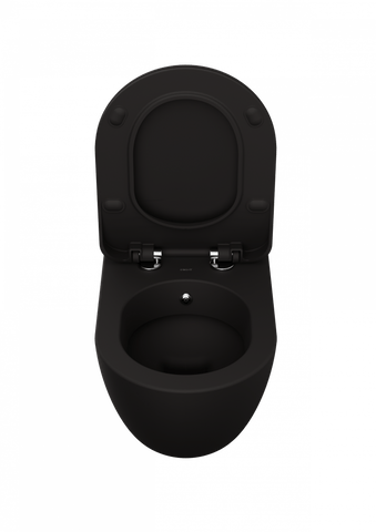 Franco Matt Black Wall Hung Combined Bidet Toilet With Soft Close Seat - www.ultrabathroom.com
