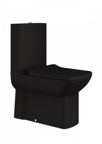 Laura MATT BLACK Closed Couple Combined Bidet Toilet With Soft Close Seat - www.ultrabathroom.com
