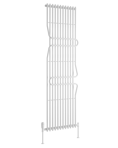 Reina Aletta Vertical Designer Steel Radiator In White Finish - www.ultrabathroom.com