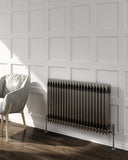 Reina Colona Horizontal 3 Column Radiator in Raw Steel Lacquer Finish - www.ultrabathroom.com
