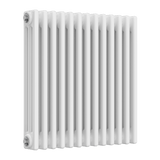 Reina Colona Horizontal 3 Column Radiator in White Finish - www.ultrabathroom.com