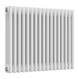 Reina Colona Horizontal 3 Column Radiator in White Finish - www.ultrabathroom.com