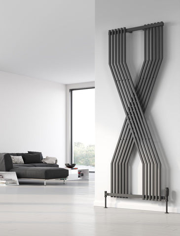 Reina Coredo Vertical Designer Steel Radiator in Antracite Finish - www.ultrabathroom.com