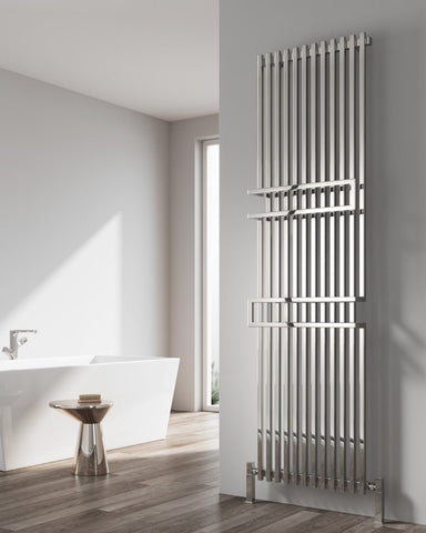 Reina Grande Vertical Designer Steel Radiator In Chrome Finish - www.ultrabathroom.com