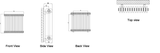Reina Hedingham Horizontal Steel Column Radiator - White Finish - www.ultrabathroom.com