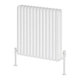 Reina Hedingham Horizontal Steel Column Radiator - White Finish - www.ultrabathroom.com