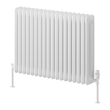 Reina Hedingham Horizontal Steel Column Radiator - White Finish - www.ultrabathroom.com
