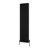 Reina Hedingham Vertical Column Radiators in Black - www.ultrabathroom.com