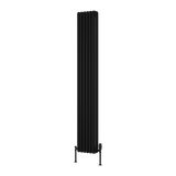 Reina Hedingham Vertical Column Radiators in Black - www.ultrabathroom.com