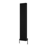 Reina Hedingham Vertical Column Radiators in Black - www.ultrabathroom.com