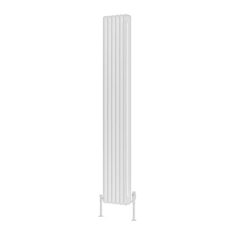 Reina Hedingham Vertical Column Radiators in White - www.ultrabathroom.com