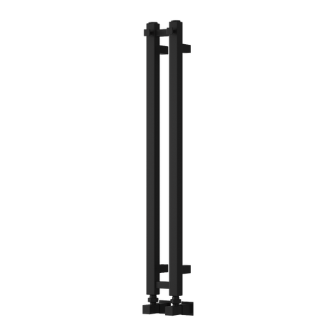 Reina Todi Vertical Designer Towel Rail in Black Finish - www.ultrabathroom.com