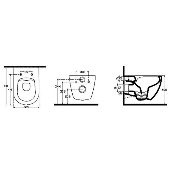 Rocco Integrated Rimless Hot and Cold Wall Hung Combined Bidet Toilet with Soft Close Seat - www.ultrabathroom.com