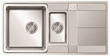 Ukinox Assos AS 1000.500.15 Kitchen Sink, 1000×500mm — Polished Stainless Steel - www.ultrabathroom.com