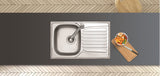 Ukinox Comfort CO 780.480 Kitchen Sink, 780×480mm — Satin Stainless Steel - www.ultrabathroom.com