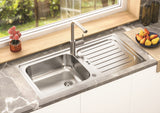 Ukinox EC 1000.500 Kitchen Sink, 1000×500mm — Polished Stainless Steel - www.ultrabathroom.com