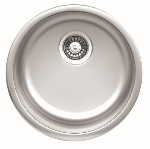 Ukinox ECHOS UN 446 Kitchen Sink, Ø446mm — Polished Stainless Steel - www.ultrabathroom.com