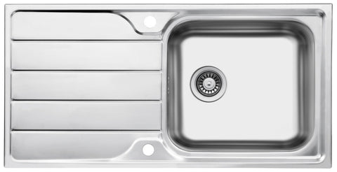 Ukinox LN 1000.500 Kitchen Sink, 1000Γ500mm β Polished Stainless Steel - www.ultrabathroom.com