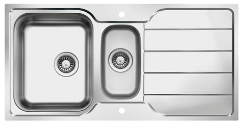 Ukinox LN 1000.500.15 Kitchen Sink, 1000×500mm — Polished Stainless Steel - www.ultrabathroom.com