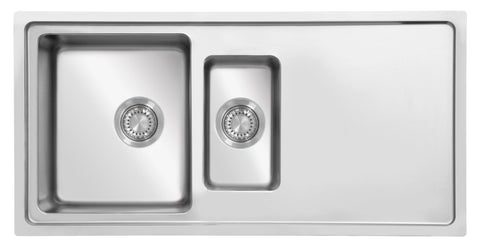 Ukinox Micro Flat MF 1000.500.15 Kitchen Sink, 1000×500mm — Polished Stainless Steel - www.ultrabathroom.com