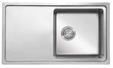 Ukinox Micro Flat MF 860.500 Kitchen Sink, 860Γ500mm β Polished Stainless Steel - www.ultrabathroom.com