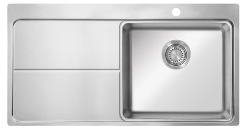 Ukinox Micro Master MM 1000.510 Kitchen Sink, 1000Γ510mm β Polished Stainless Steel - www.ultrabathroom.com