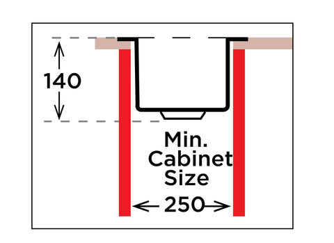 Ukinox Tenline TNL 171 Kitchen Sink, 170×440mm — Polished Stainless Steel - www.ultrabathroom.com