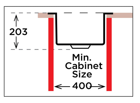 Ukinox Tenline TNL 340 Kitchen Sink, 340×440mm — Polished Stainless Steel - www.ultrabathroom.com
