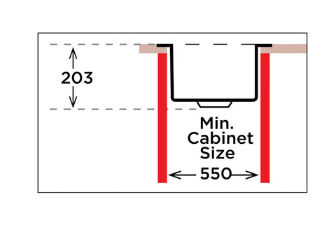 Ukinox Tenline TNL 450 Kitchen Sink, 450Γ440mm β Polished Stainless Steel - www.ultrabathroom.com
