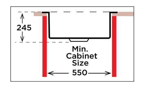 Ukinox Workstation WSD 580 Kitchen Sink, 580Γ482mm β Polished Stainless Steel - www.ultrabathroom.com