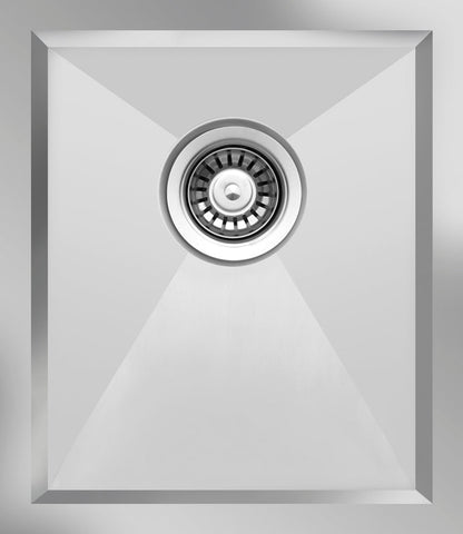 Ukinox Zeroline ZRL 340 Kitchen Sink, 340×440mm — Polished Stainless Steel - www.ultrabathroom.com