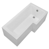 L-Shaped Shower Bath 1700 mm - Right Handed
