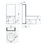 Celino Modern Closed Couple Combined Bidet Toilet With Soft Close Seat - www.ultrabathroom.com
