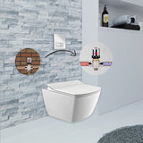 Elegance Rimless Wall Hung Combined Bidet Toilet With Soft Close Seat - www.ultrabathroom.com