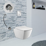Elegance Rimless Wall Hung Combined Bidet Toilet With Soft Close Seat - www.ultrabathroom.com