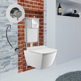 Elegance Rimless Wall Hung Combined Bidet Toilet With Soft Close Seat - www.ultrabathroom.com