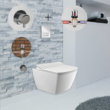 Elegance Rimless Wall Hung Combined Bidet Toilet With Soft Close Seat - www.ultrabathroom.com