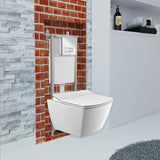 Elegance Rimless Wall Hung Combined Bidet Toilet With Soft Close Seat - www.ultrabathroom.com