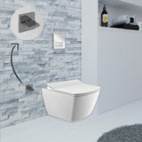 Elegance Rimless Wall Hung Combined Bidet Toilet With Soft Close Seat - www.ultrabathroom.com
