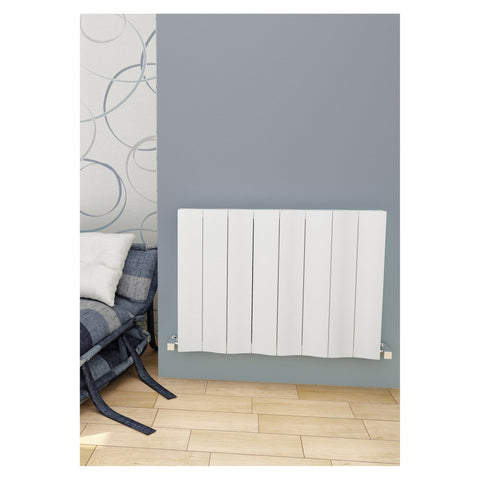 Energy Los Angeles Horizontal Aluminium Radiators White / Anthracite - www.ultrabathroom.com