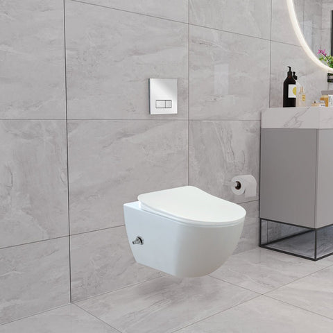 Franco Integrated Wall Hung Combined Bidet Toilet With Soft Close Seat - www.ultrabathroom.com