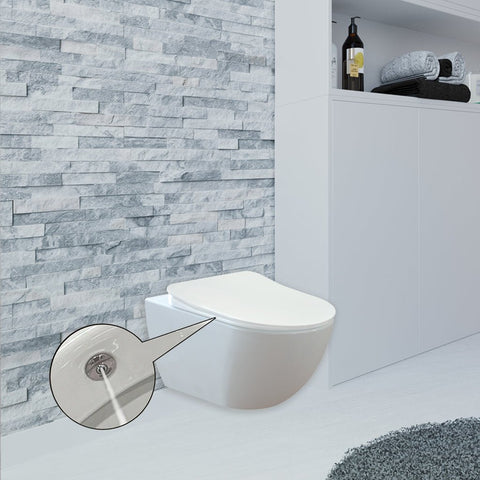 Franco Wall Hung Combined Bidet Toilet With Soft Close Seat - www.ultrabathroom.com