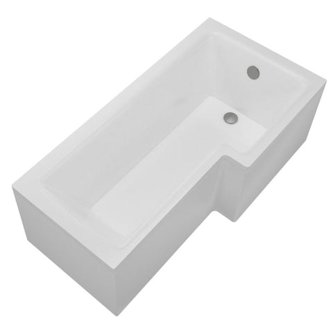L - Shaped Shower Bath 1700 mm - Right Handed - www.ultrabathroom.com