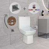 Laura Open Back Combined Bidet Toilet With Soft Close Seat