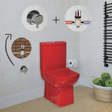 Laura RED Closed Couple Combined Bidet Toilet With Soft Close Seat - www.ultrabathroom.com