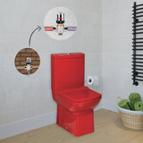 Laura RED Closed Couple Combined Bidet Toilet With Soft Close Seat - www.ultrabathroom.com