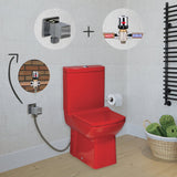 Laura RED Closed Couple Combined Bidet Toilet With Soft Close Seat - www.ultrabathroom.com